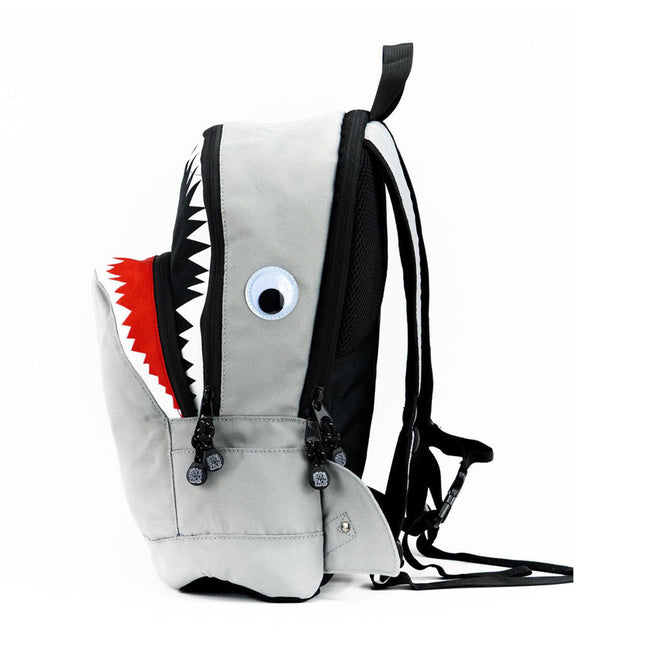 Pick & Pack Rugzak Shark Shape M Grey