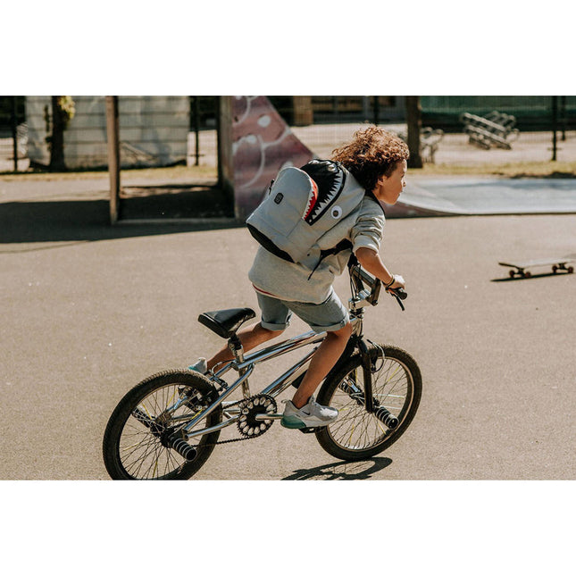 Pick & Pack Rugzak Shark Shape M Grey