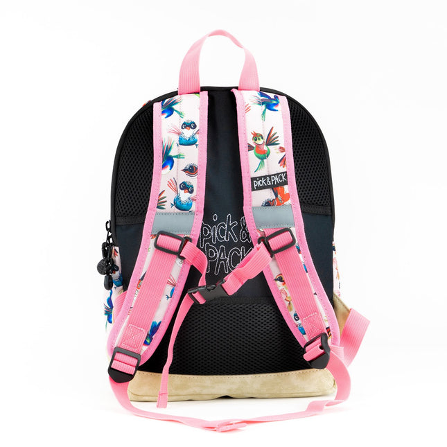 Pick &amp; Pack Birds Backpack M soft pink