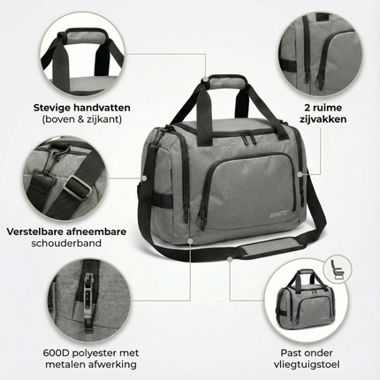 ByMetz 40 x 30 x 20 Travel Bag Transavia, Ryanair &amp; Corendon With Suitcase Sleeve