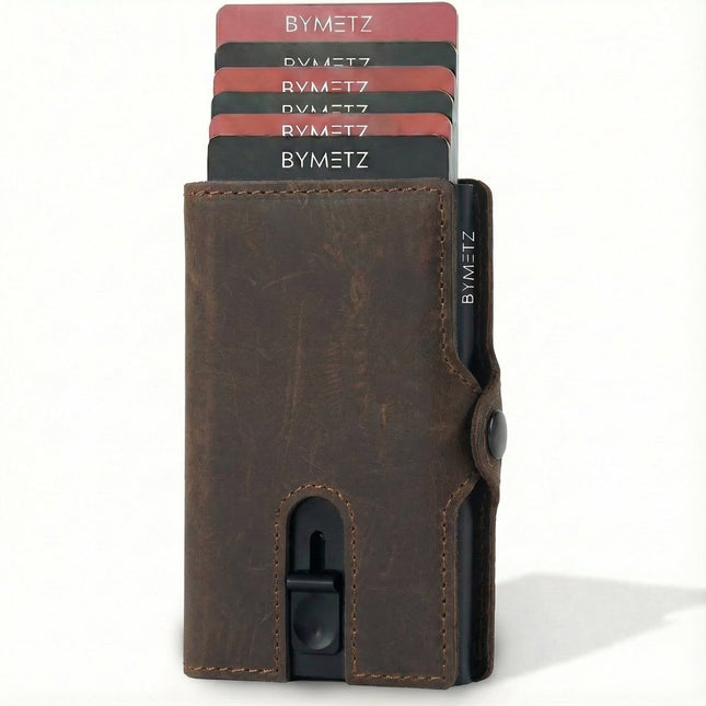 ByMetz Extendable Card Holder Anti Skim - Hunter Leather