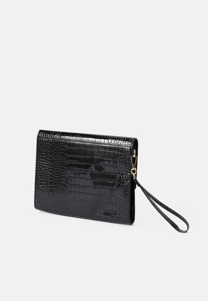 Ted Baker Wesslie Croc Effect Icon Envelope Pouch