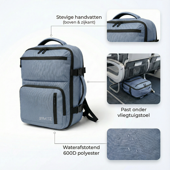 ByMetz Backpack 40x30x20 cm Ryanair &amp; Transavia