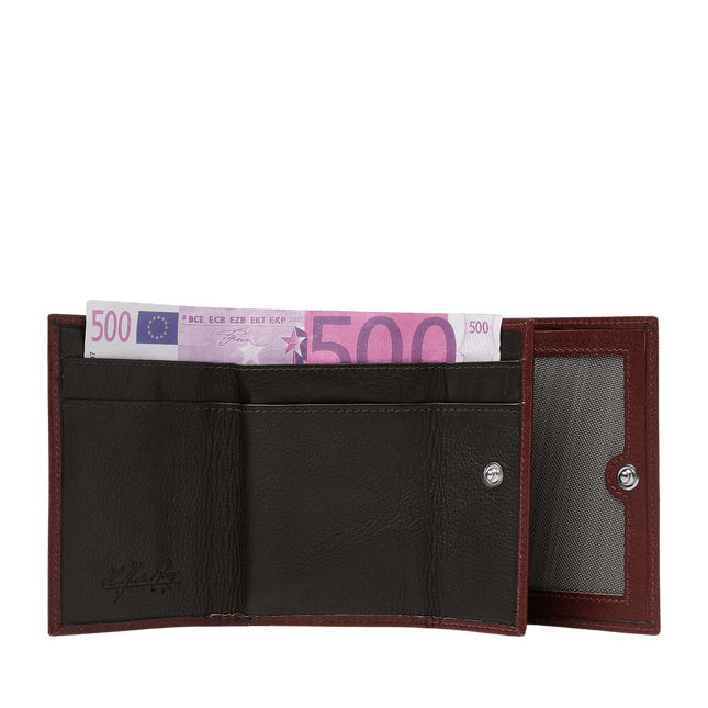 dR Amsterdam Cartera Over Slag para hombre con ventana de visualización RIFD