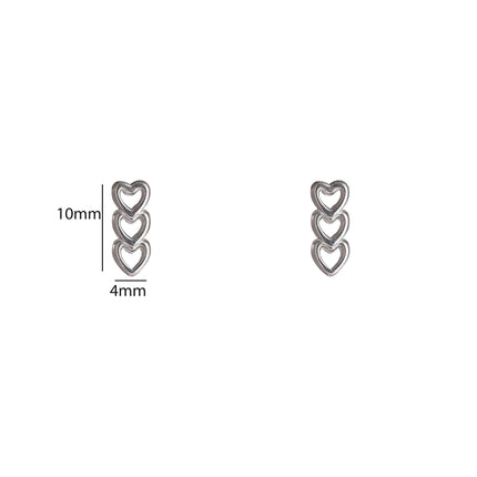 Day & Eve 3 Hearts Stud 