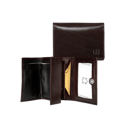 dR Amsterdam Cartera Over Slag para hombre con ventana de visualización RIFD