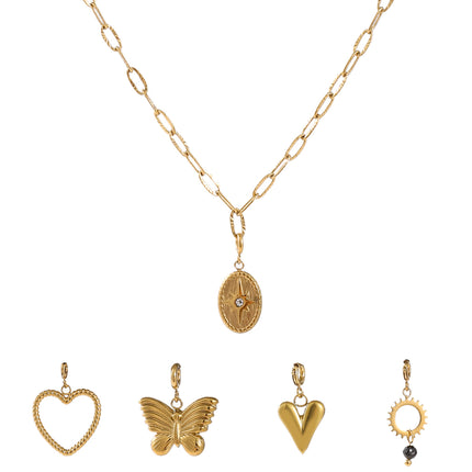 Day &amp; Eve by Go Dutch Label Heart Wave Necklace
