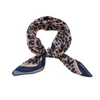 Leopard Scarf - Black + Cream