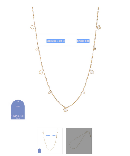 Day & Eve by Go Dutch Label 3 Flowers Necklace