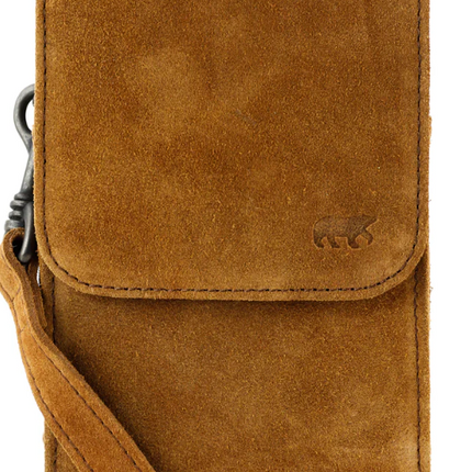 Bear Design Leather Suedé Shoulder Bag Robbie SU2650