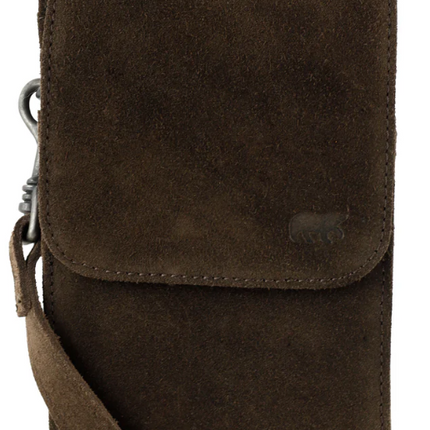 Bear Design Leather Suedé Shoulder Bag Robbie SU2650