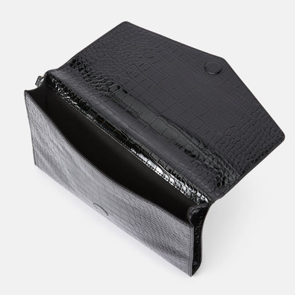 Ted Baker Wesslie Croc Effect Icon Envelope Pouch