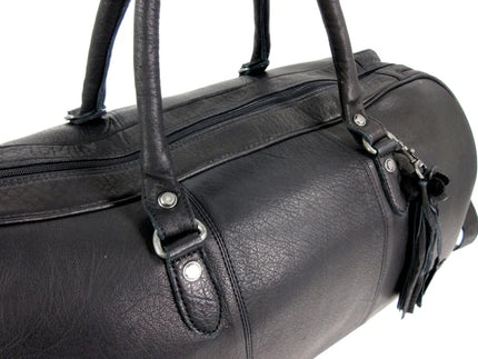 Bag2Bag Lederen Weekend Tas Leiden Zwart