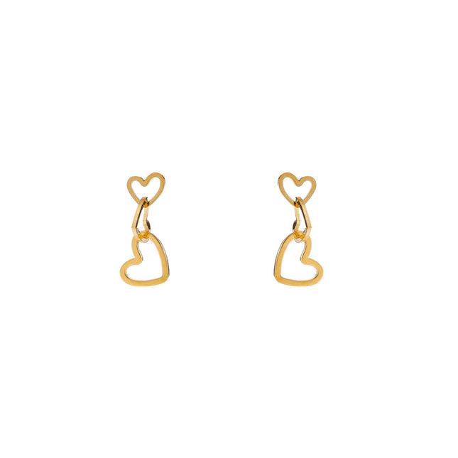 Day & Eve by Go Dutch Label 3 Hearts Earrings
