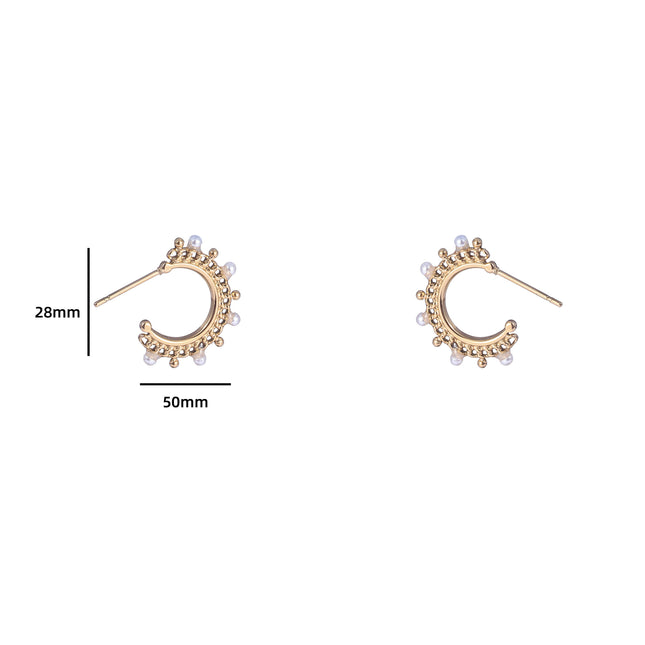 Day & Eve by Go Dutch Label Pearl Dotted Hoop