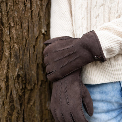 Van Buren Lambskin Men's Gloves - Brown