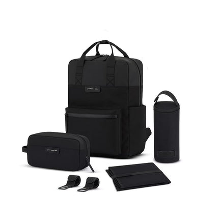 Kapten & Son Rugzak Diaper Bergen Pro All Black 15 Inch