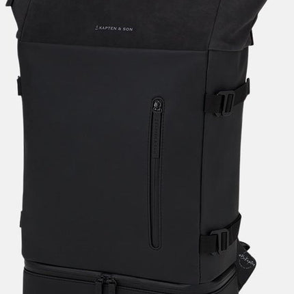 Kapten & Son Rugzak Helsinki Before  All Black 19 Inch